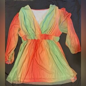 Tropical/bright colored flowy dress